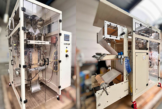 Rovema VPI 260 packages cacao powder in 2 kg in StabiloSeal (QuatroSeal) bags for Spanish customer