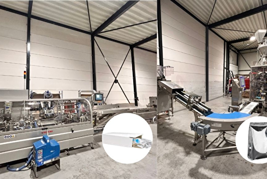 Rovema cartoner and VPS 260 packaging milk powder for French customer