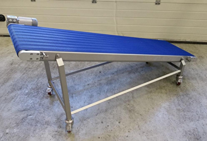 take-away conveyor for ready bags, 400mm wide, new, SuperGrip execution